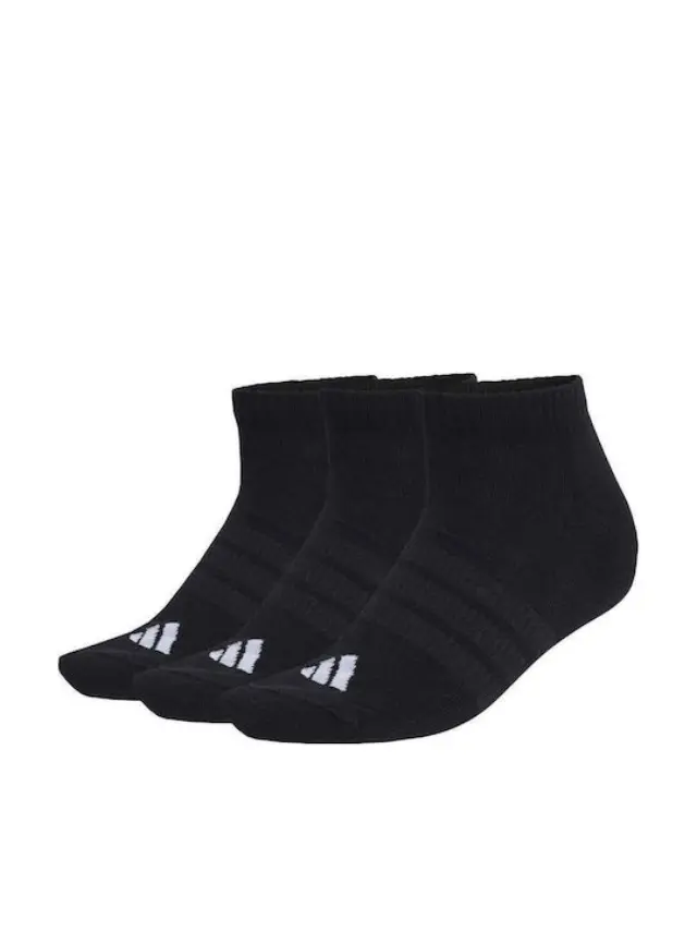 adidas Sportswear Adult Essentials Cushioned No Show 3 Pair Socks Μαύρο KD6720 (adidas Sportswear) - XSmall