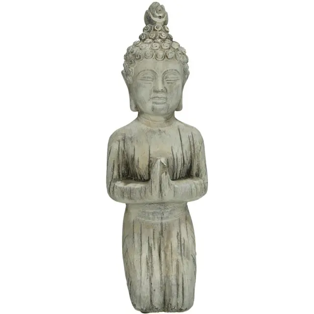 Διακοσμητικό Βούδας Γκρι Τσιμέντο 14x11.5x32cm