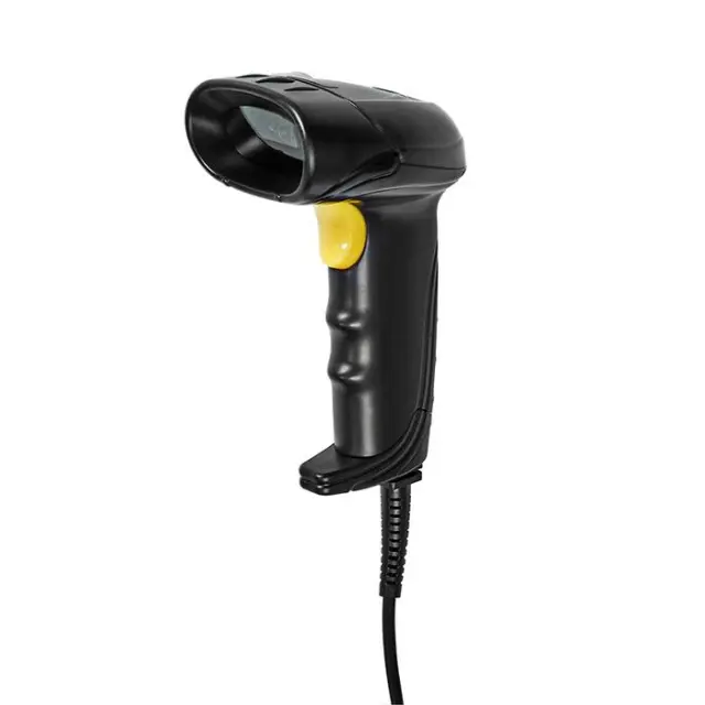 Ενσύρματος σαρωτής barcode CMOS με σύνδεση USB, σε μαύρο χρώμα.