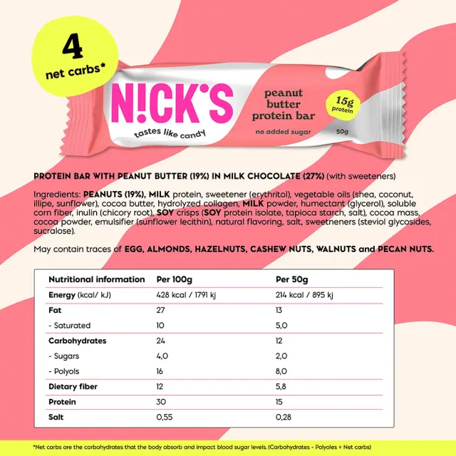 Nick's Peanut Butter Protein Bar 2