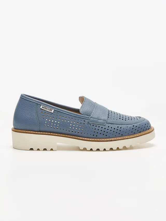 Mephisto Μοκασίνια-Loafers Γυναικείο δέρμα Μπλέ MEP/STESSY PERF SEA BLUE 3