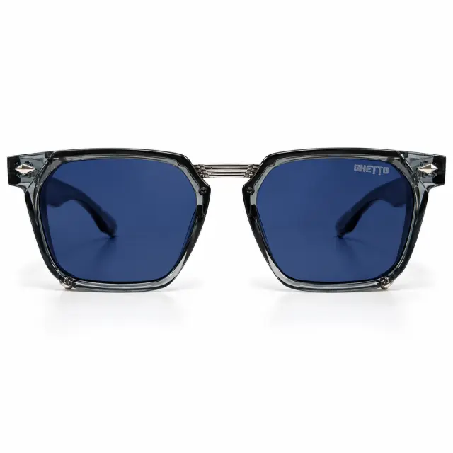 Ghetto Sunglasses – Smoky Transparent / Dark Blue - Unisex