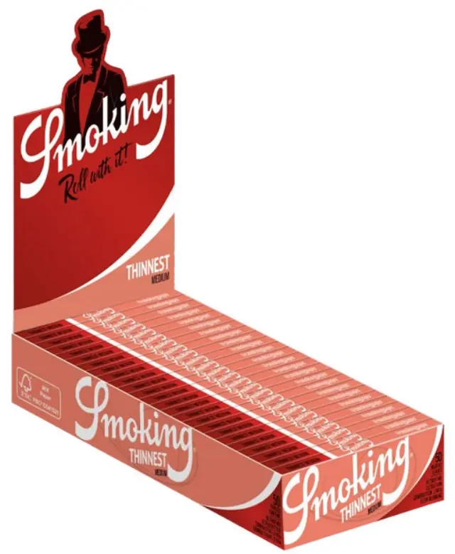 Smoking Χαρτάκια - Thinnest Red - 1¼ 25τεμ. 50φ.
