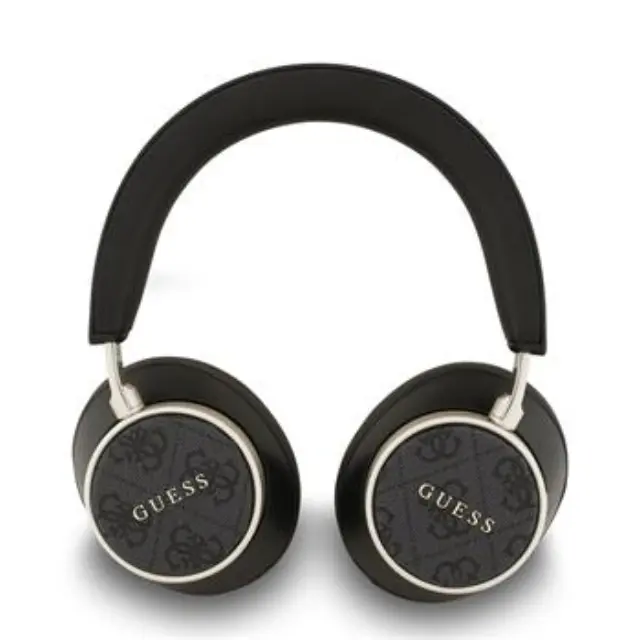 Guess PU Leather 4G Classic Logo ENC Wireless Headphone Black