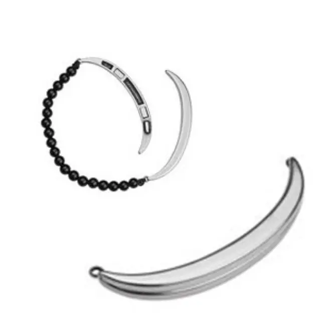 Μαγνητικό Κούμπωμα Half Bracelet 57x18.5mm - Antique Silver - 1τεμ