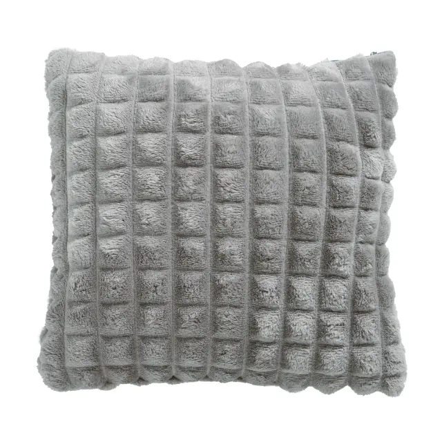 Διακοσμητική Μαξιλαροθήκη 40x40 Fleece Das Home 1389 Grey 100% Πολυέστερ