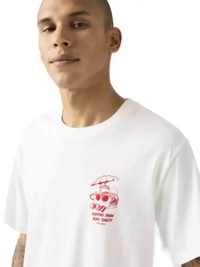 LEVI'S LOGO RELAXED FIT T-SHIRT MEN LEVI'S ΚΟΚΚΙΝΟ- ΛΕΥΚΟ (16143-2462) White - XL