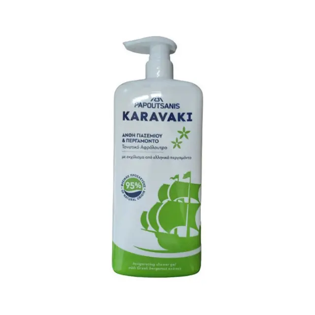 Papoutsanis Karavaki Αφρόλουτρο Άνθη Γιασεμιού + Περγαμόντο, 750ml