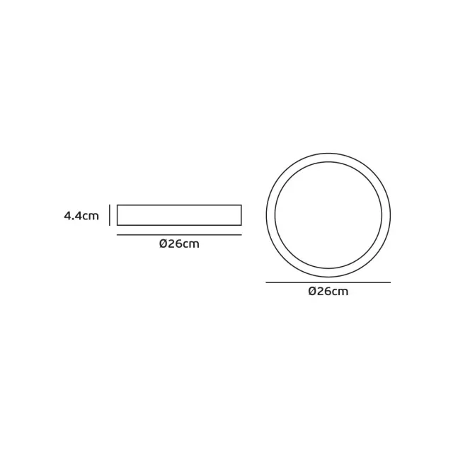 Στρογγυλό LED Φωτιστικό Οροφής VK/02062/G/C Γκρι 15W 4000K IP65 Ø26x4.4cm Γκρί 2