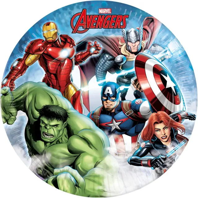 Party Πιάτα Μεγάλα Decorata Avengers Infinity Stones 23 εκ. (93871)