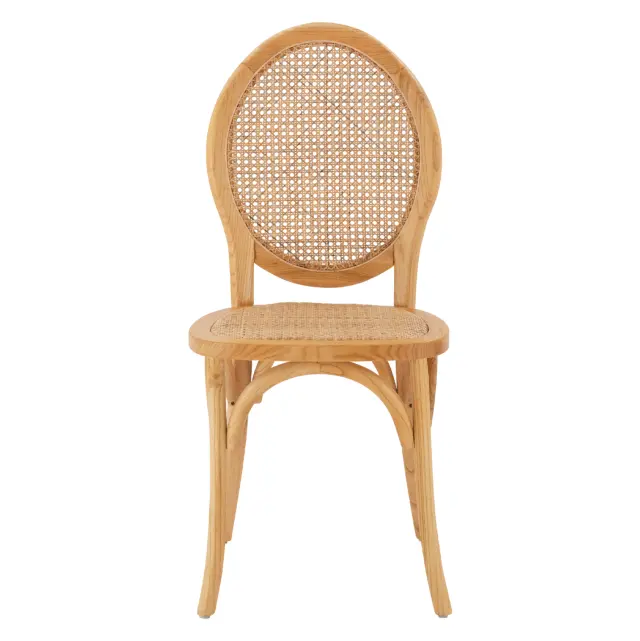 ΚΑΡΕΚΛΑ ΞΥΛΙΝΗ ΜΕ ΟΒΑΛ ΠΛΑΤΗ ΚΑΙ ΠΛΕΞΗ RATTAN ΣΕ ΦΥΣΙΚΗ ΑΠΟΧΡΩΣΗ FB98745.01 45x50x97 εκ. 3