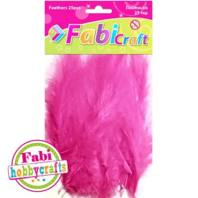 Πούπουλα Fabi 10gr 25τεμ Ροζ