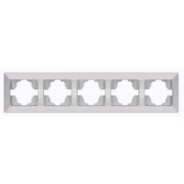 Πλαίσιο 5 Θέσεων Οριζόντιο Νίκελ Ματ 36.5x8.2x1.5cm