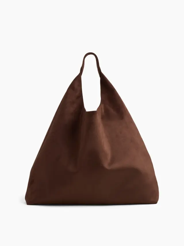 Γυναικεία Τσάντα Χειρός από Vegan-Suede Δέρμα Chocolate cake - ONESIZE