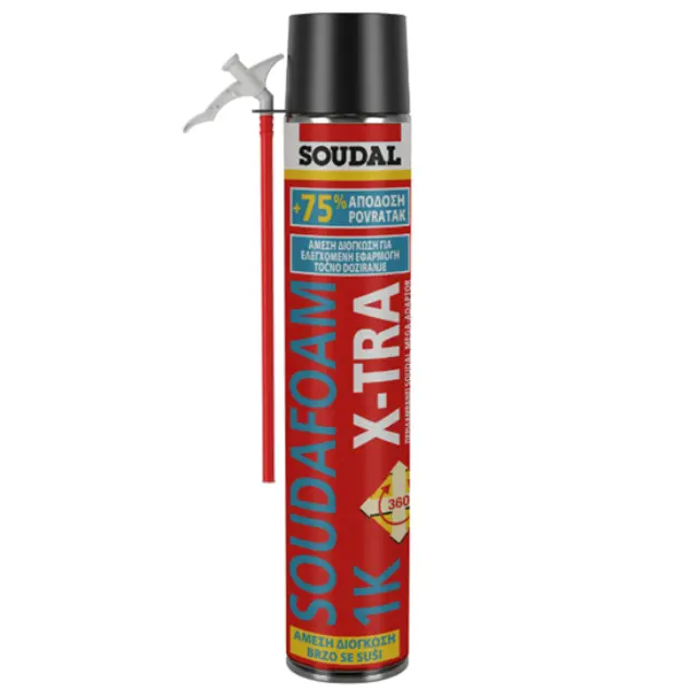 SOUDAL Soudafoam X-Tra Αφρός PU Χειρός Χαμηλής Διόγκωσης 750ml