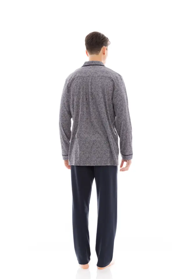 W-M675 - Type - PYJAMA BUTTONED BLUE GREY 3