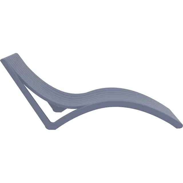Ξαπλώστρα SLIM Σκούρο Γκρι PP 72x180x70cm 2