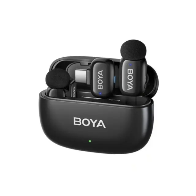 BOYA Mini 2-02 Wireless Microphones 2.4GHz USB-C Black