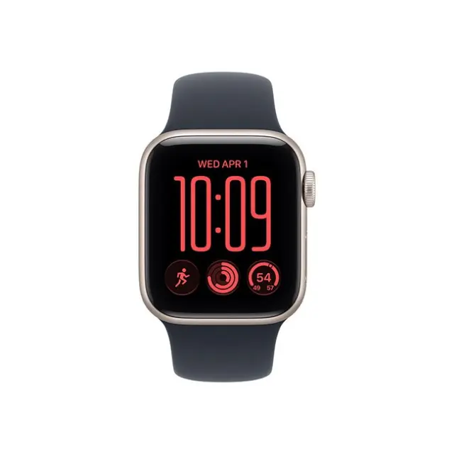 Apple Watch SE 3 GPS & Cellular 40mm Starlight Aluminium Case with Sand Sport Band M/L