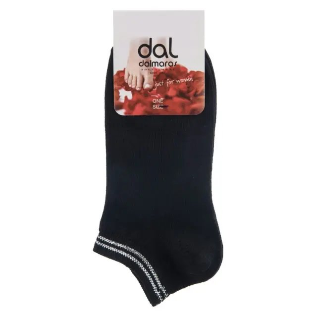 Γυναικεία τερλίκια με Lurex Dalmaras Socks 902 One Size Μαύρο - Ασημί