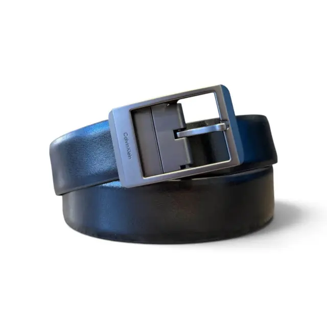 Ανδρική Δερμάτινη Ζώνη Διπλής Όψης Calvin Klein LV04D7154-WCA Μαύρη-Καφέ Μαύρο - 105