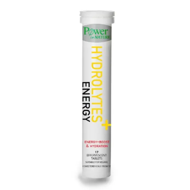 Power Health Hydrolytes + Energy Συμπλήρωμα Διατροφής με Ηλεκτρολύτες για Ενέργεια & Ενυδάτωση 17 αναβράζοντα δισκία