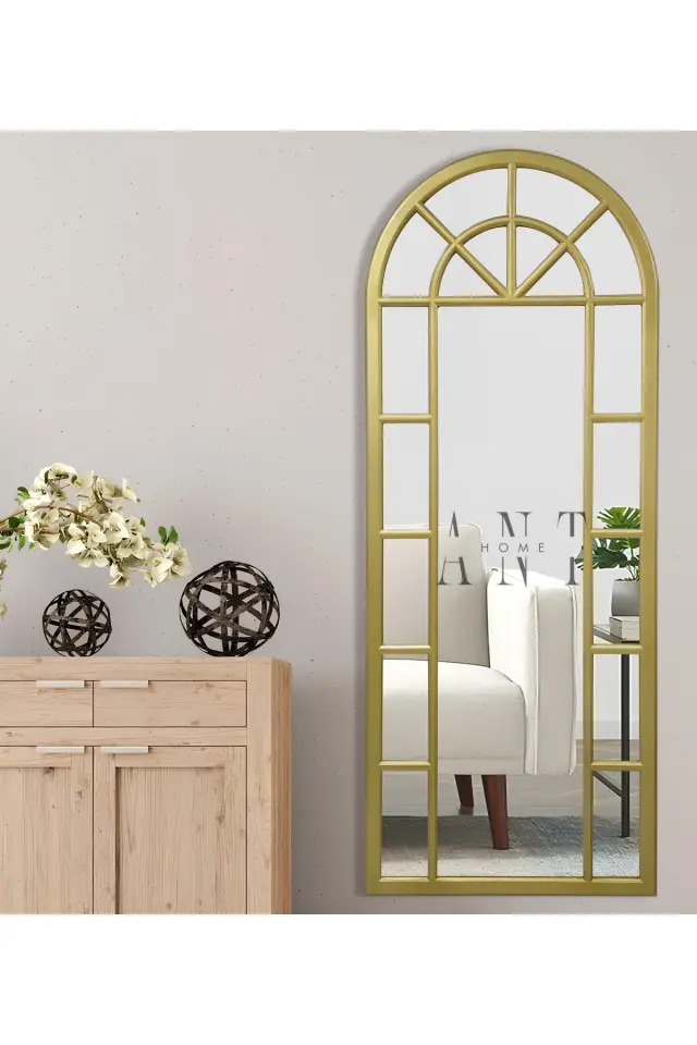 Stewehome Διακοσμητικός καθρέφτης τοίχου από MDF για το σαλόνι 175x75 cm 2
