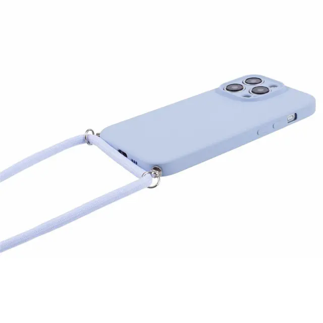Θήκη με Κορδόνι για τον Λαιμό για iPhone 15 Pro- Light Purple OEM 3