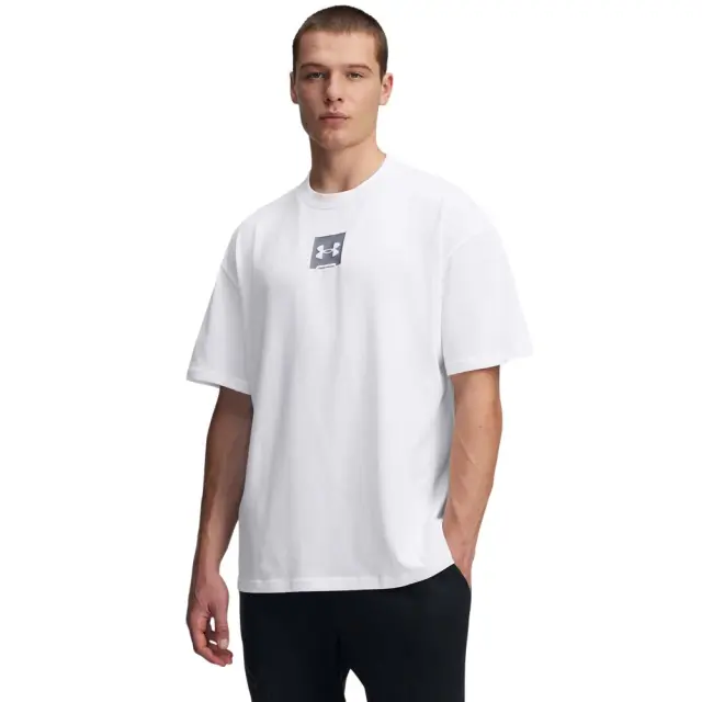 Under Armour Men's Heavyweight Oversized SM Box Shortsleeve T-Shirt Άσπρο 1386803-101 (Under Armour)