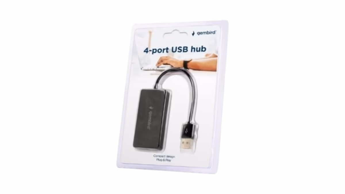 USB hub 2.0, 4 port, μαύρο Gembird