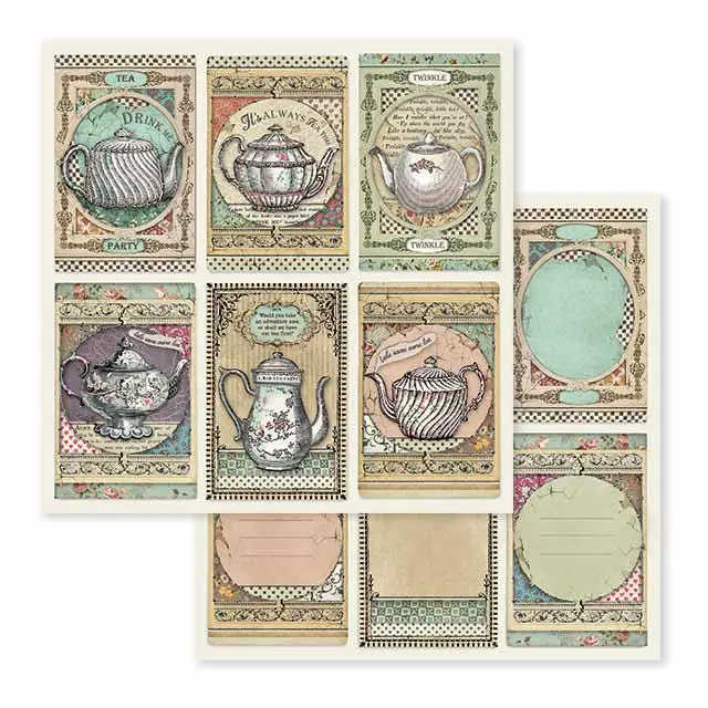 Χαρτί Scrapbooking Stamperia Διπλής Όψης - Tea Time - 31x30cm