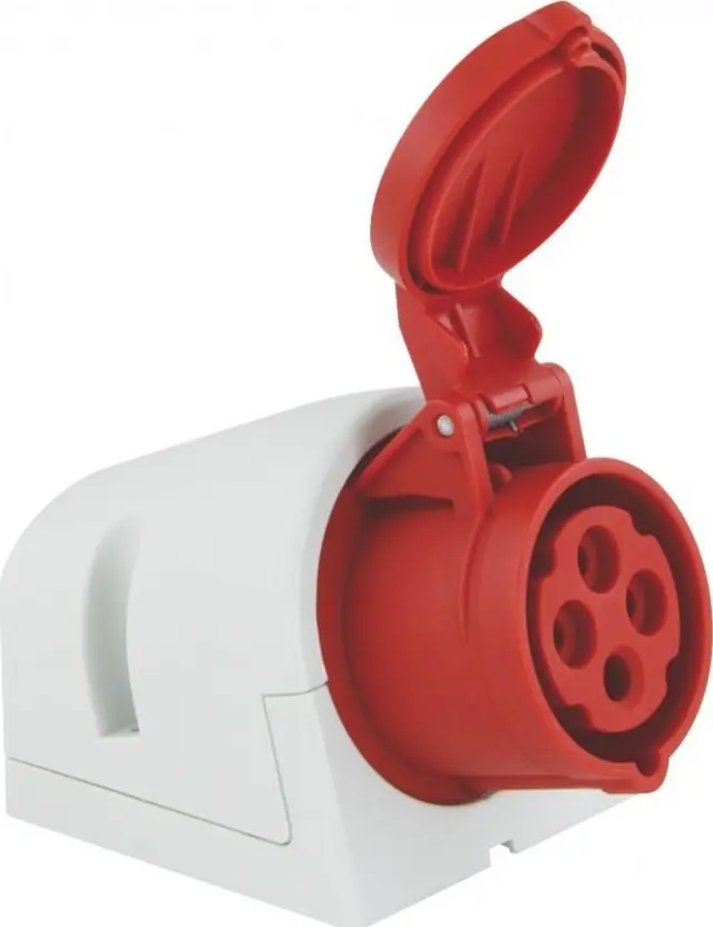 CEE-wall mounted socket 16A 4p 6h IP44