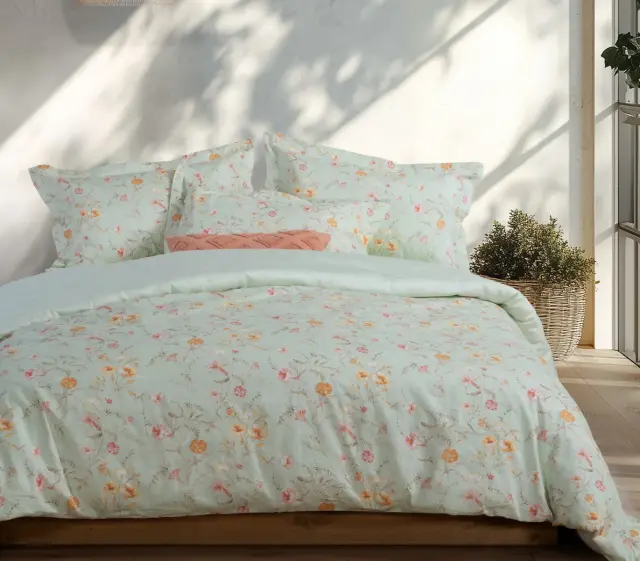 ΣΕΤ ΣΕΝΤΟΝΙΑ ΒΑΜΒΑΚΟΣΑΤΕΝ ΥΠΕΡΔΙΠΛΑ MIMOSA 240X270 NEF-NEF HOMEWARE GREEN