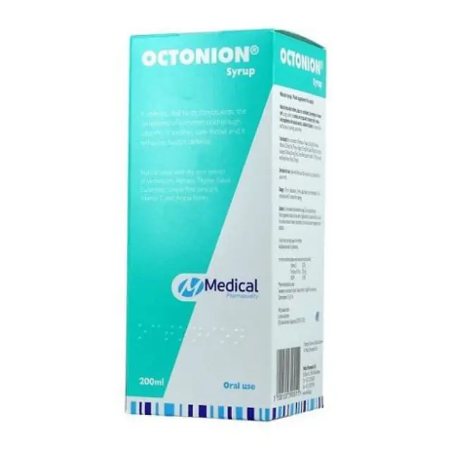 Medical Octonion Φυτικό Σιρόπι Ενηλίκων με 7 Βότανα και Βιταμίνη C για το Βήχα, τη Βραχνάδα και τον Ερεθισμένο Λαιμό, 200ml
