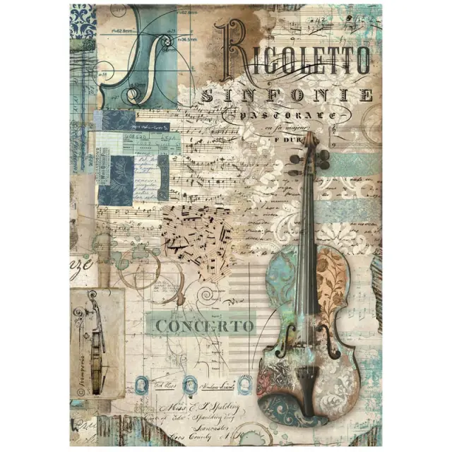 Ριζόχαρτο ντεκουπάζ Stamperia 21x29cm A4, Music, Violin