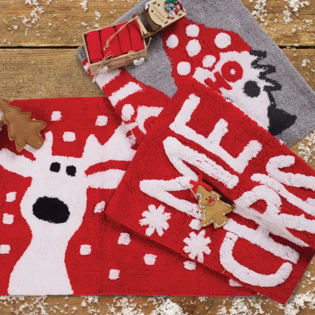 Πατάκι Μπάνιου 50x80 Christmas Das Home 0850 Red 100% βαμβακερό 2