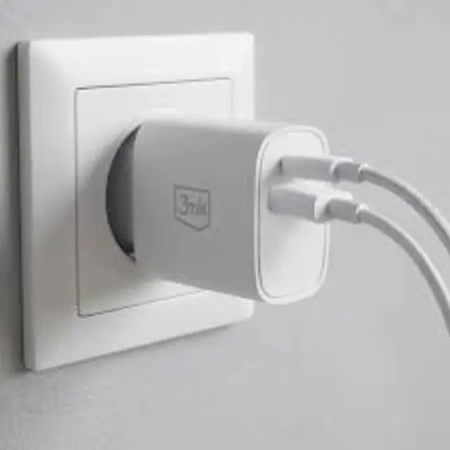 3mk® GaN FlowPower Φορτιστής με 1xUSB-A και 1xUSB-C 25W- White 2