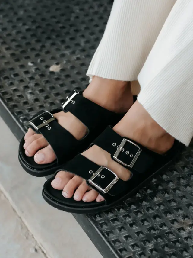 Genuins Πέδιλα Γυναικείο δέρμα Nubuck Μαύρο GEN/HAWAII PREM G104349 V/BLACK 2