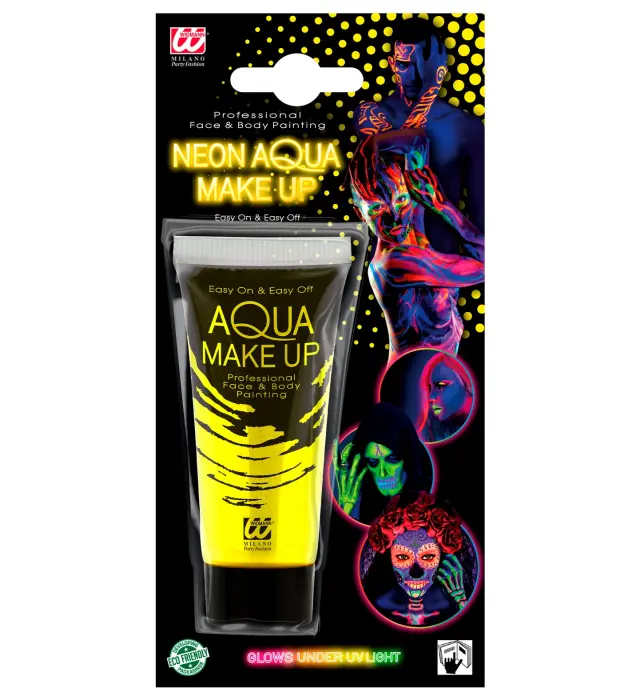 Αποκριάτικο Μακιγιάζ Σωληνάριο Neon Κίτρινο 30ml (Widmann) (W-09971)
