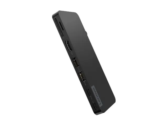 Lenovo Docking station USB-C Slim Travel Black (4X11N40212) (LEN4X11N40212) 2