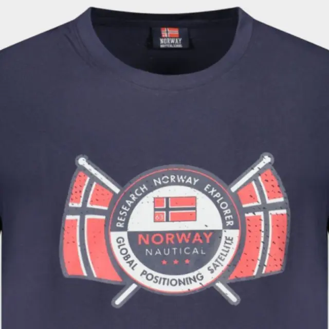 Norway Nautical School - Ανδρικό T-shirt Κοντομάνικο 856028-NAVY Μπλε Ναυτικό - 2XL 3