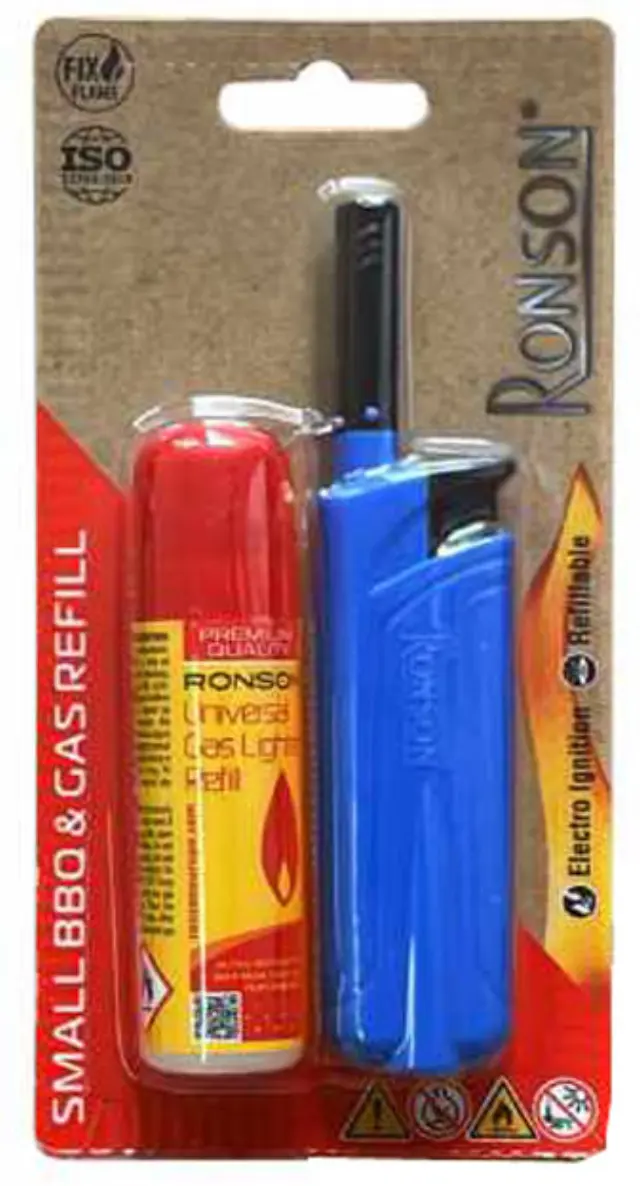 Ronson Αναπτήρας Ηλεκτρικός Mini Candle BBQ με Βουτάνιο 18ml - Διάφορα Χρώματα (20063).