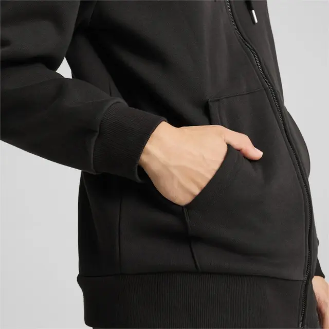 Puma Graphic Full-Zip Fleece Hoodie (681740-01) - Μαύρο 2