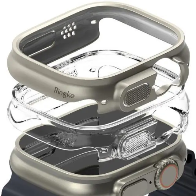 Θήκη PC Ringke Apple Watch Ultra 4/ 3/ 2/ 1 49mm Slim Διάφανο & Γκρι (2 τεμ.) N60667