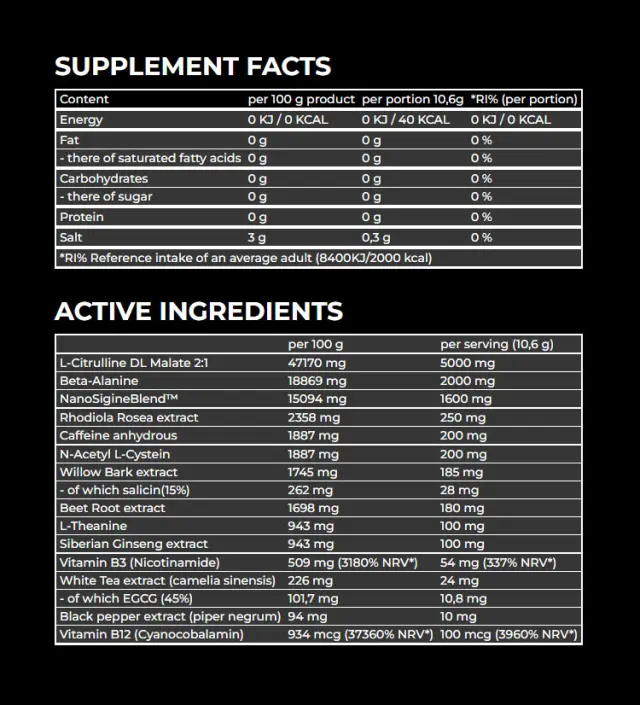 Nanosupps Hype Beast Preworkout Booster Berry Mix, 320 g 2