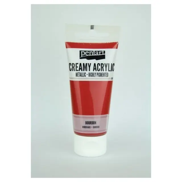 Χρώμα ακρυλικό Creamy 60ml Pentart - Metallic Bourdon