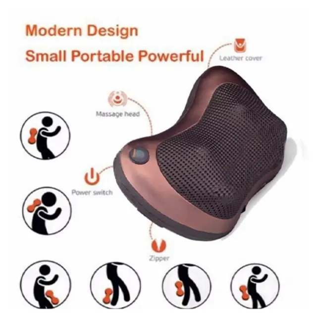 CHM 8028 Μαξιλάρι Μασάζ Shiatsu για τον Αυχένα με Λειτουργία Θέρμανσης 2