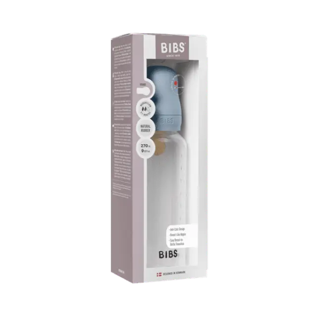 Bibs Πλαστικό Μπιμπερό Σιλικόνη 270ml – Baby Blue 2