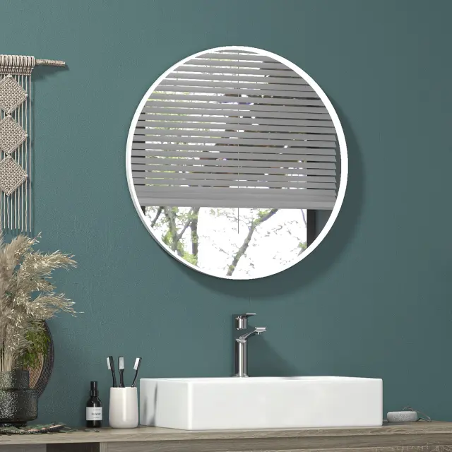 Καθρέπτης LED APRIL Ø600x80mm με φωτισμό και ακρυλικό πλαίσιο KARAG