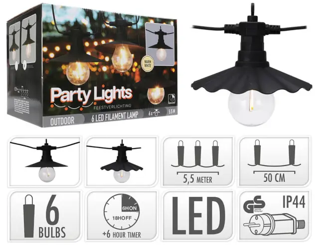 Διακοσμητικός Φωτισμός 6 LED , 5.5 Μέτρα - Θερμό Λευκό AF5300230 2